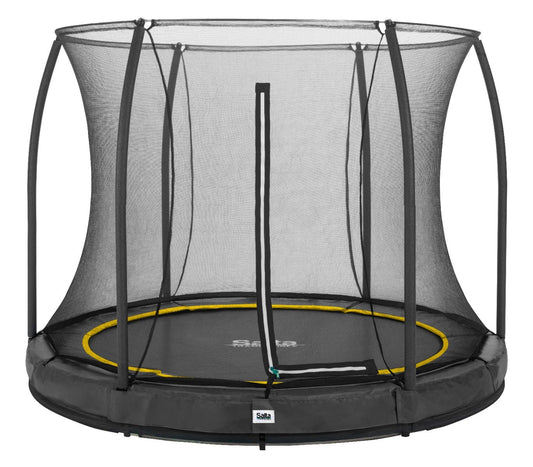 Trampolín redondo enterrado Salta Comfort Edition de 10 pies (305 cm) con cerramiento