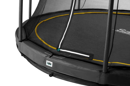 Trampolín redondo enterrado Salta Comfort Edition de 10 pies (305 cm) con cerramiento