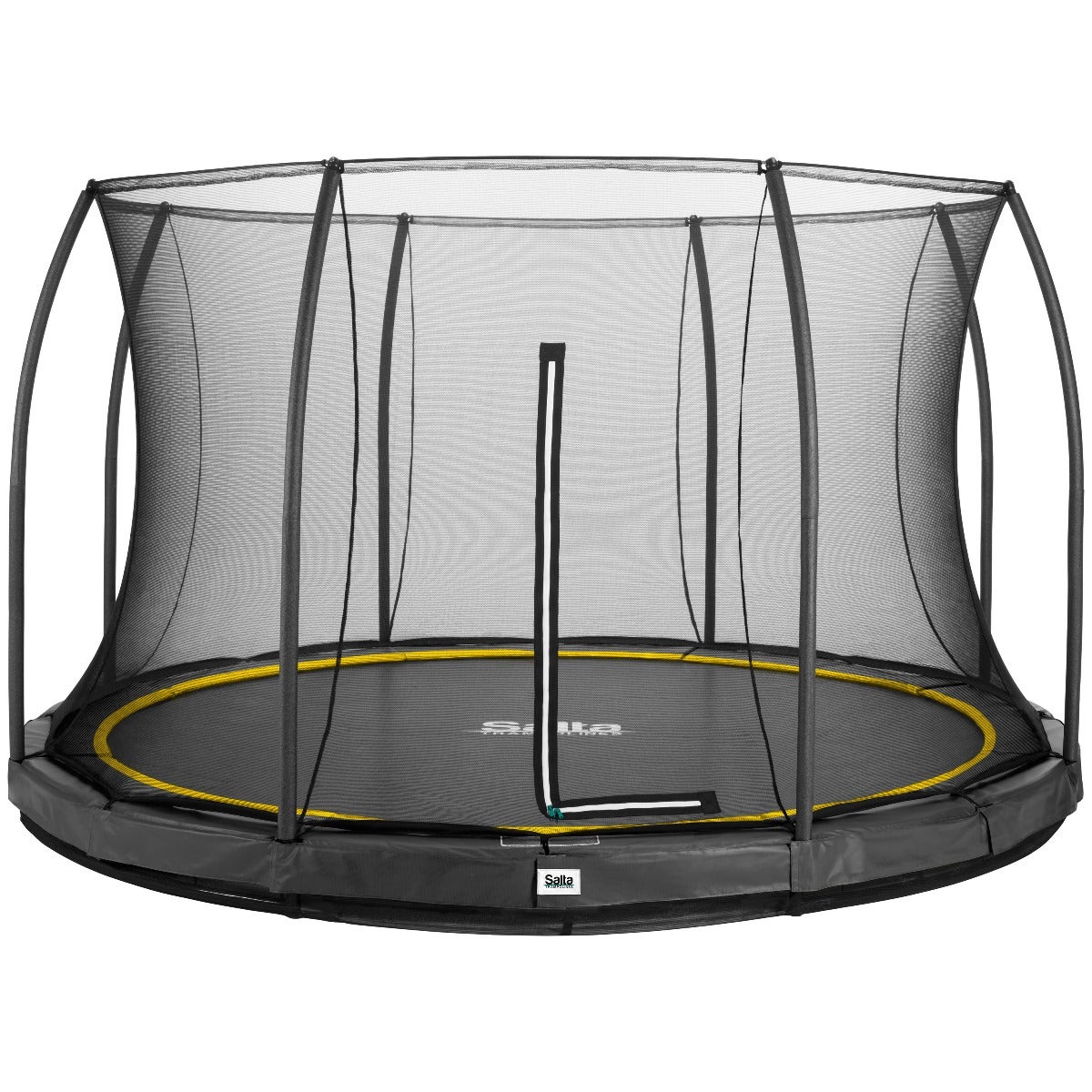 12ft (366cm) Salta BLACK Comfort Edition InGround Round Trampoline with Enclosure