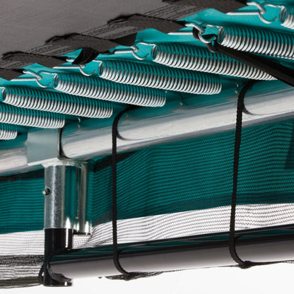 Trampolín rectangular Salta VERDE de 7 pies (214 cm) x 5 pies (153 cm) con cerramiento