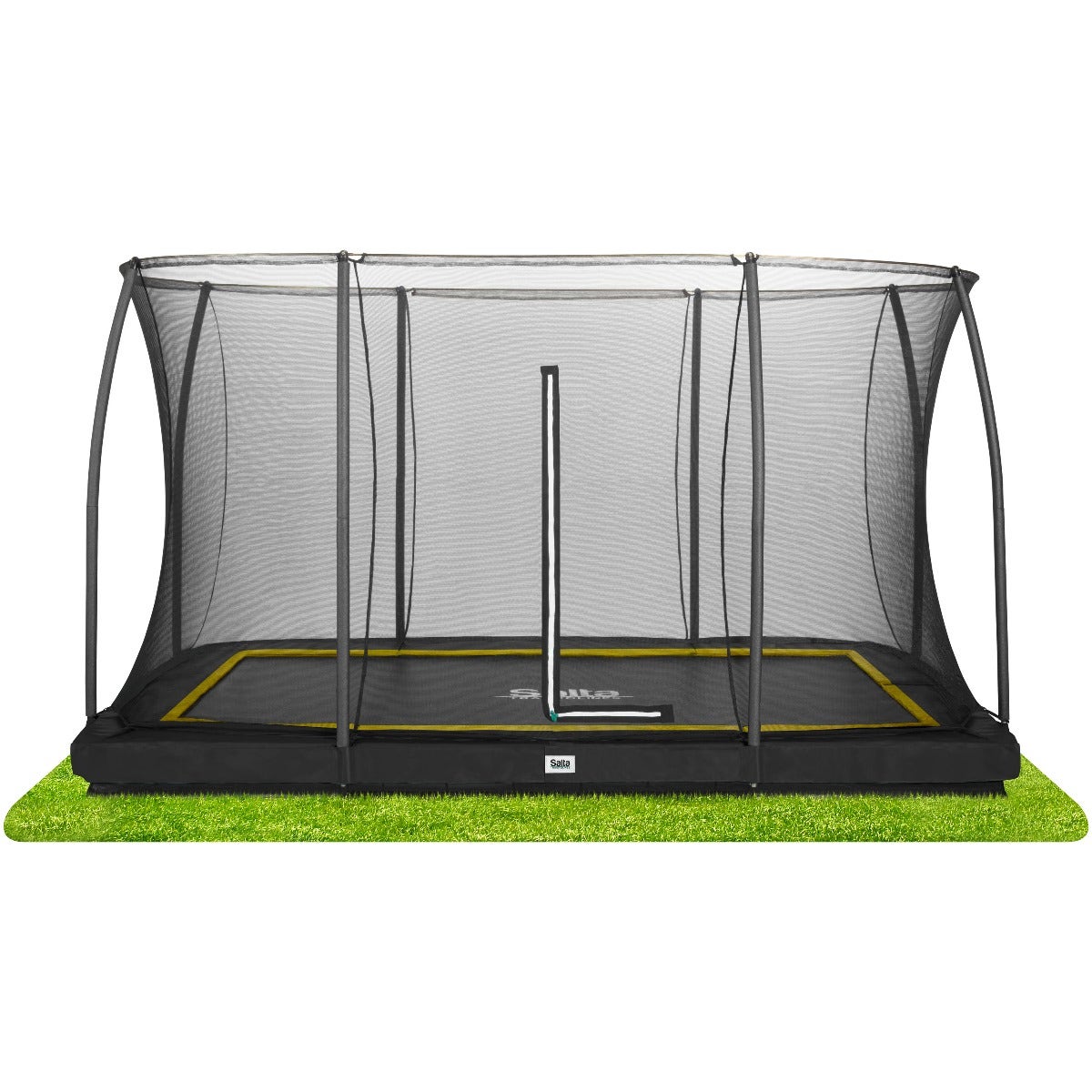 12ft (366cm) x 8ft (244cm) Salta BLACK Rectangular Comfort Edition Inground Trampoline with Enclosure