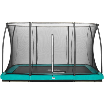 12ft (366cm) x 8ft (244cm) Salta GREEN Rectangular Comfort Edition Inground Trampoline with Enclosure