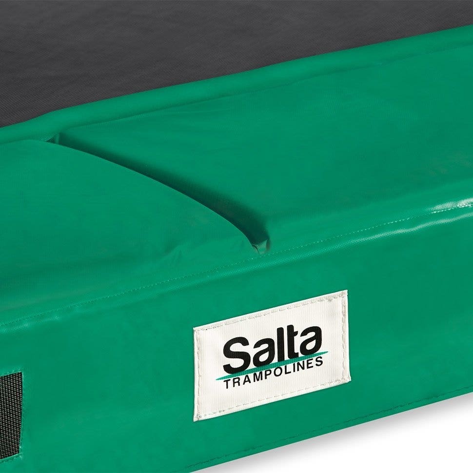7ft (214cm) x 5ft (153cm) Salta GREEN Excellent InGround Rectangular Trampoline