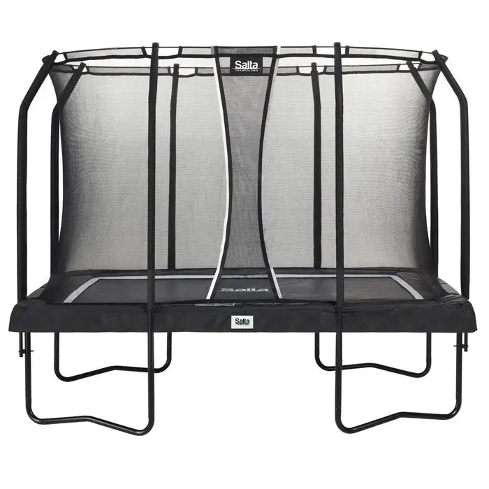 10ft x 7ft Salta Black Rectangular Premium Trampoline with Enclosure