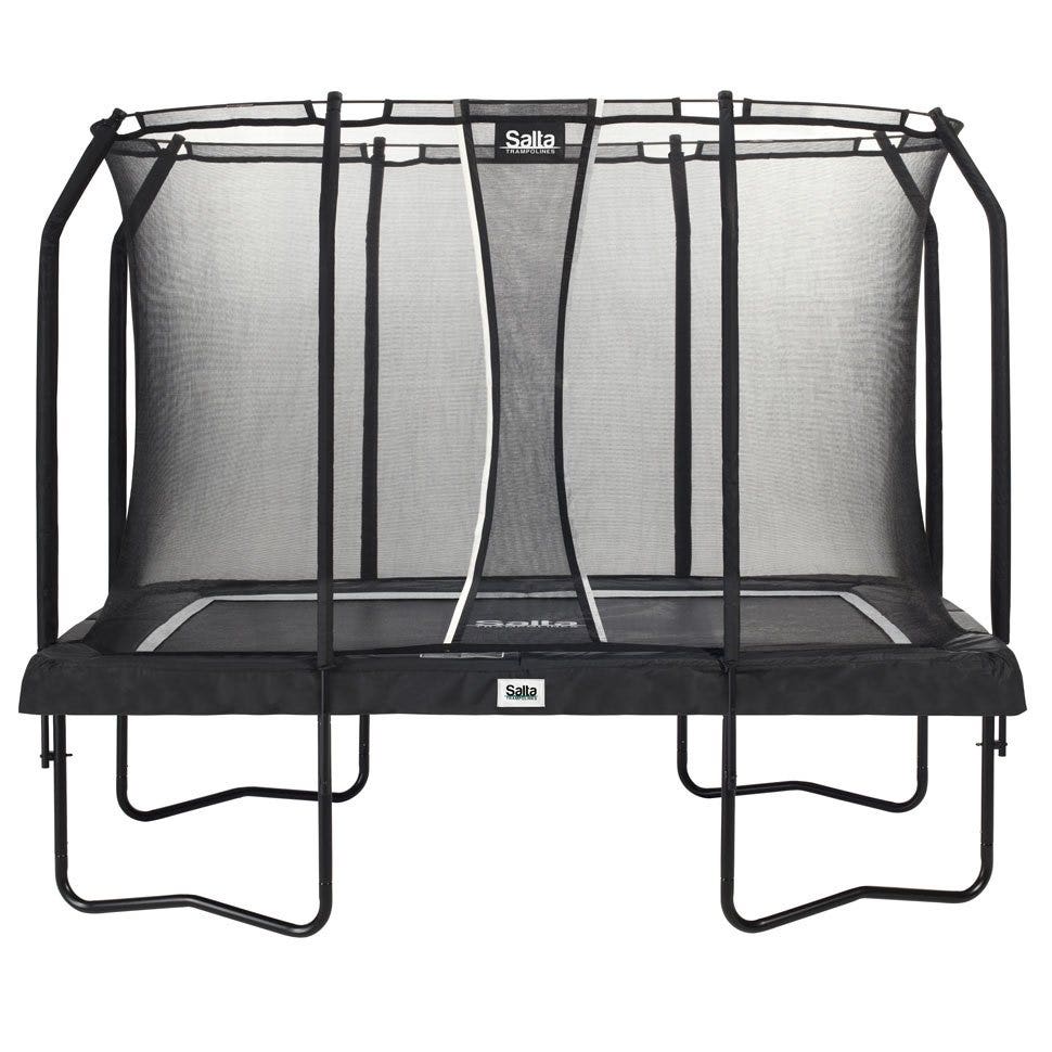 Trampolín rectangular Salta NEGRO de 10 pies (305 cm) x 7 pies (214 cm) + cerramiento
