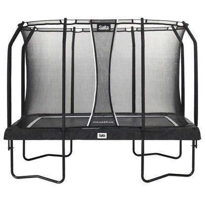 Trampolín rectangular Salta NEGRO de 10 pies (305 cm) x 7 pies (214 cm) + cerramiento