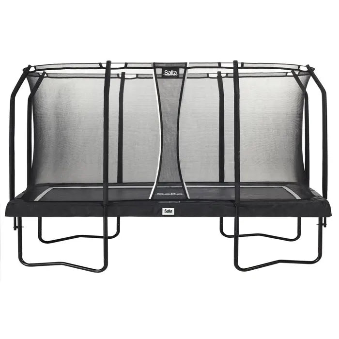 13ft x 8ft Salta Black Rectangular Premium Trampoline with Enclosure