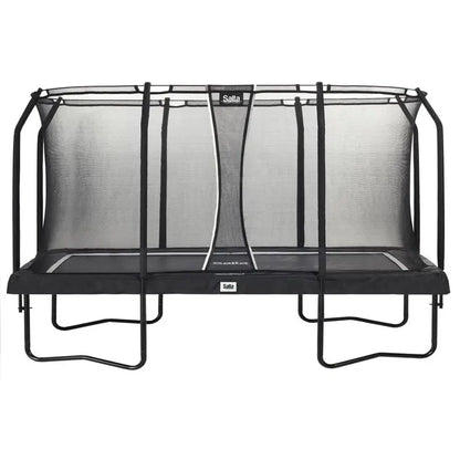 13ft x 8ft Salta Black Rectangular Premium Trampoline with Enclosure