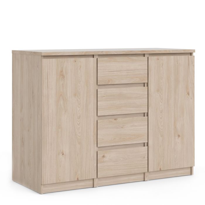 Buffet 4 tiroirs 2 portes en chêne noyer Jackson
