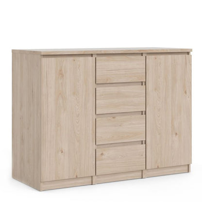 Buffet 4 tiroirs 2 portes en chêne noyer Jackson