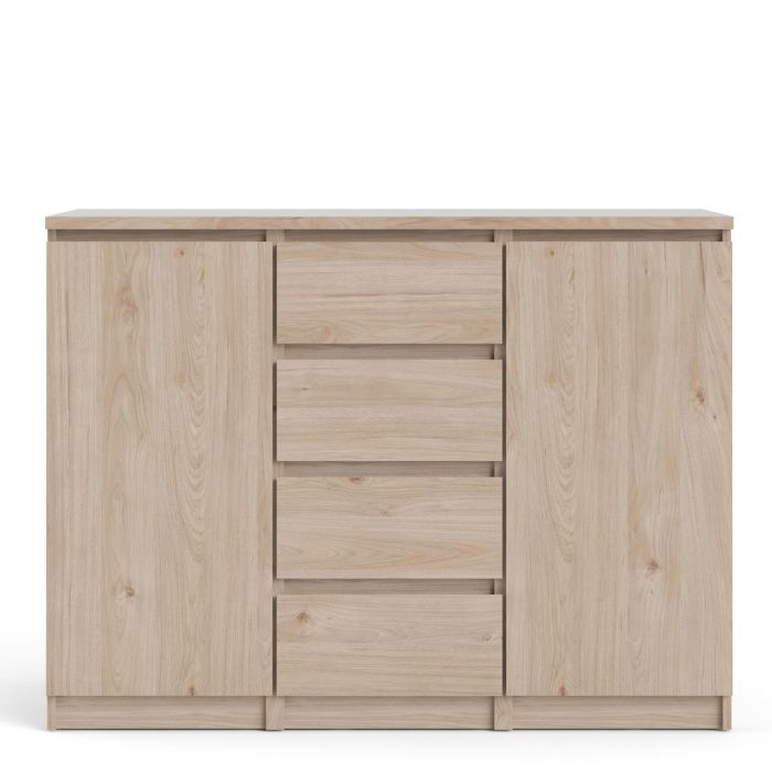Buffet 4 tiroirs 2 portes en chêne noyer Jackson