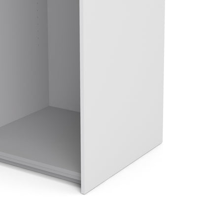 The 'Patsy' Collection.   Sliding Wardrobe 120cm in White with Oak Doors with 2 Shelves