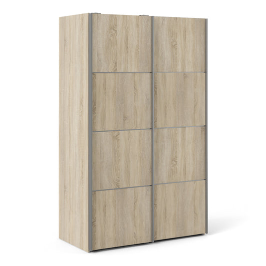 The 'Patsy' Collection.   Sliding Wardrobe 120cm in Oak with Oak Doors with 2 Shelves