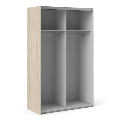 Colección 'Patsy'. Armario corredero de 120 cm en roble con puertas de roble y 2 estantes