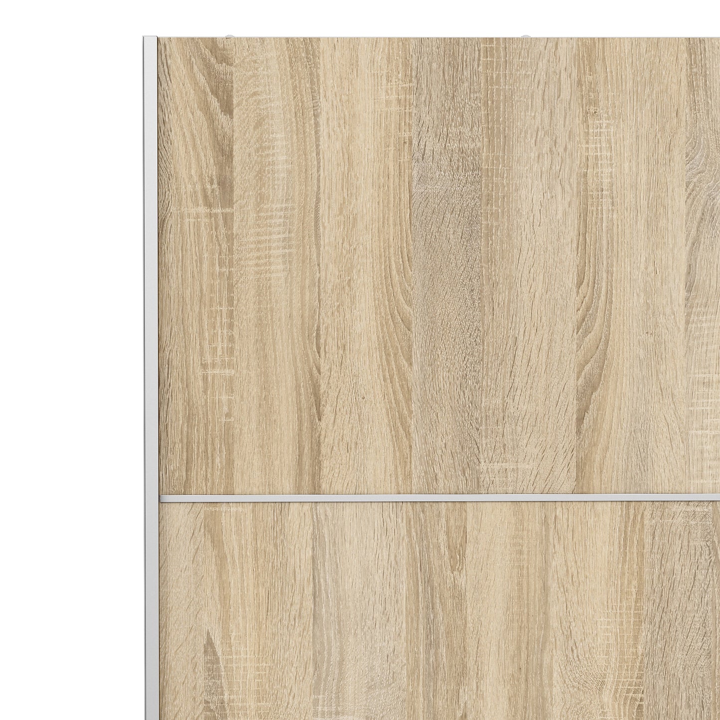 The 'Patsy' Collection.   Sliding Wardrobe 180cm in White with Oak Doors with 2 Shelves