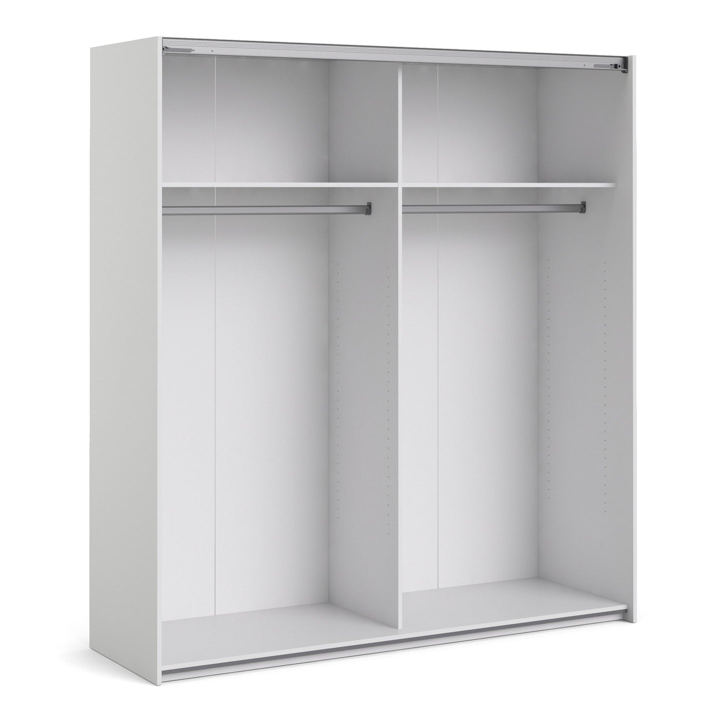 The 'Patsy' Collection.   Sliding Wardrobe 180cm in White with Oak Doors with 2 Shelves