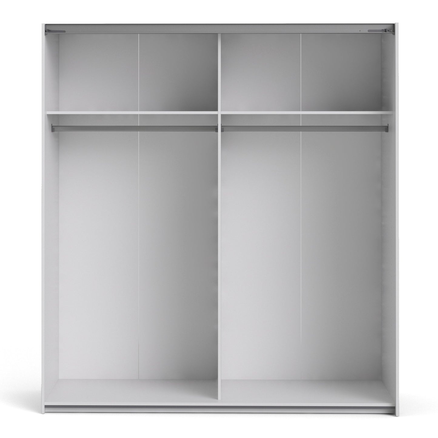 The 'Patsy' Collection.   Sliding Wardrobe 180cm in White with Oak Doors with 2 Shelves