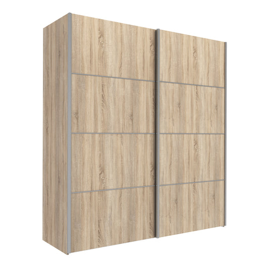 The 'Patsy' Collection.   Sliding Wardrobe 180cm in Oak with Oak Doors with 5 Shelves