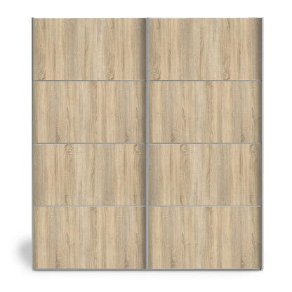 The 'Patsy' Collection.   Sliding Wardrobe 180cm in Oak with Oak Doors with 5 Shelves
