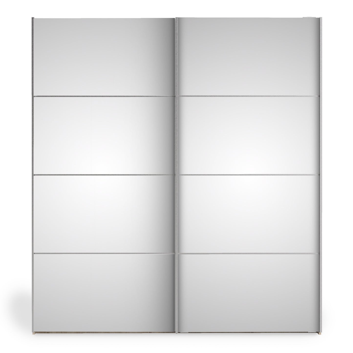 La collection 'Patsy'. Armoire coulissante 180 cm en chêne avec portes miroir et 5 étagères