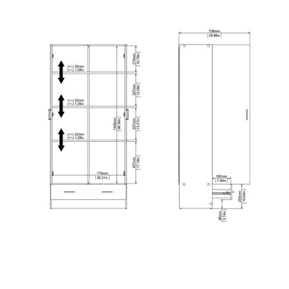 KFP HOME | Colección Everyday - Armario de dos puertas con cajón