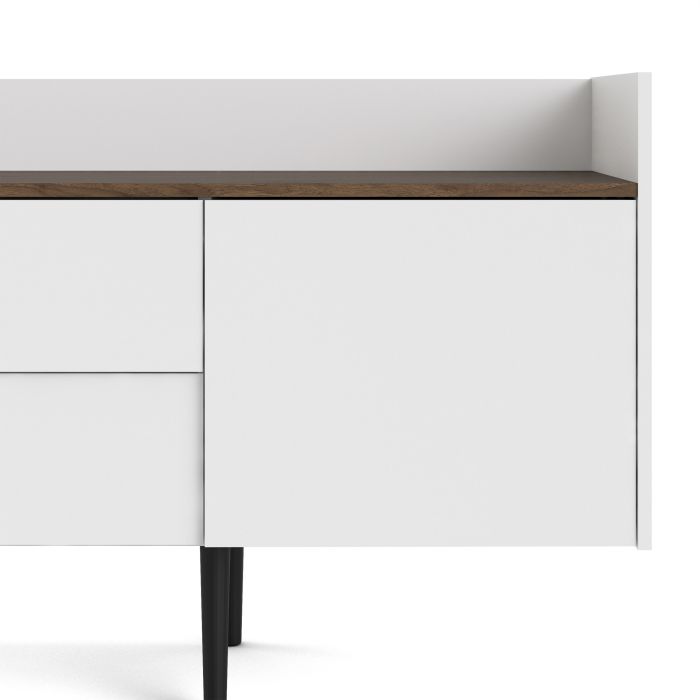 Unit Sideboard 2 Drawers 3 Doors in White and Oak