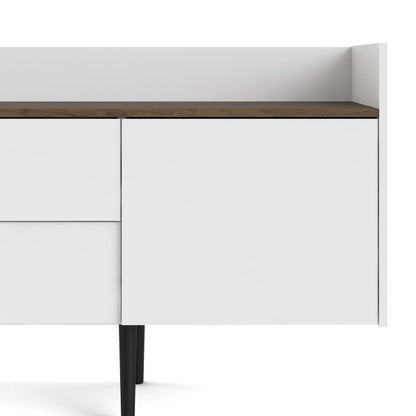 Unit Sideboard 2 Drawers 3 Doors in White and Oak
