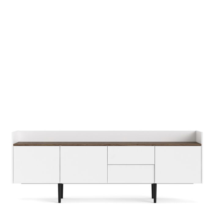 Unit Sideboard 2 Drawers 3 Doors in White and Oak