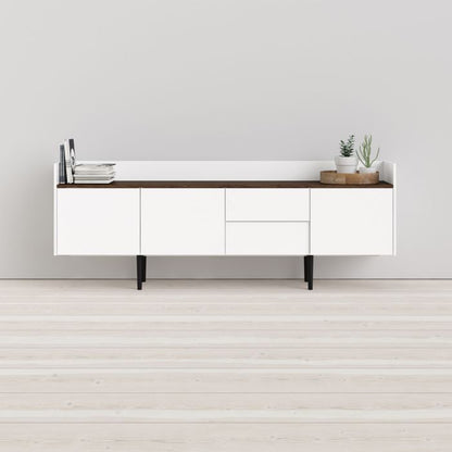 Unit Sideboard 2 Drawers 3 Doors in White and Oak