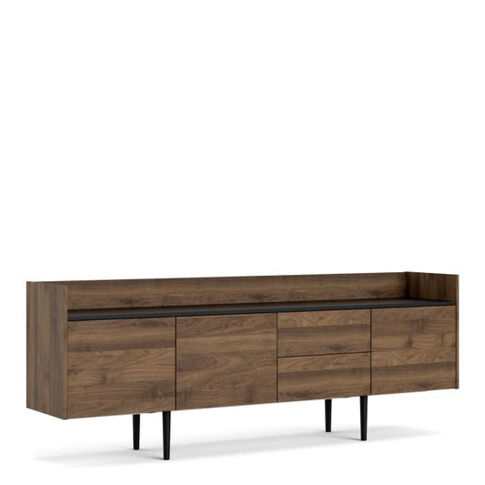 Unit Sideboard 2 Drawers 3 Doors in White and Oak