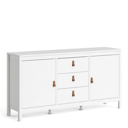Buffet 'Battle' 2 portes 3 tiroirs en blanc