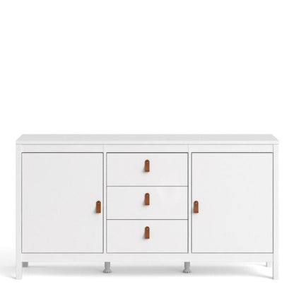 Buffet 'Battle' 2 portes 3 tiroirs en blanc
