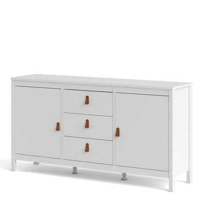 Buffet 'Battle' 2 portes 3 tiroirs en blanc