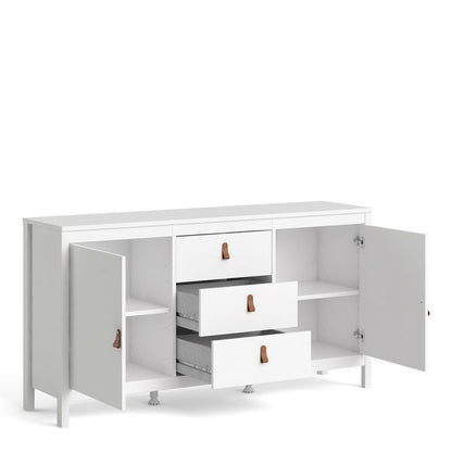Buffet 'Battle' 2 portes 3 tiroirs en blanc