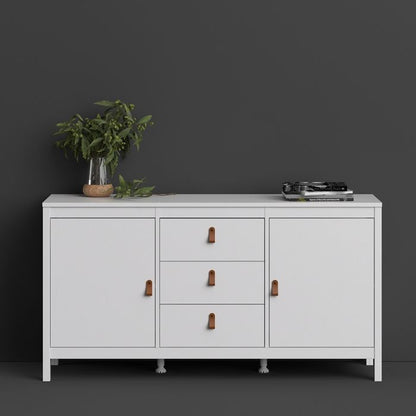 Buffet 'Battle' 2 portes 3 tiroirs en blanc