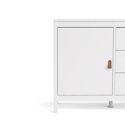 Buffet 'Battle' 2 portes 3 tiroirs en blanc