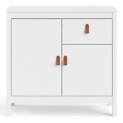 Buffet 2 portes et 1 tiroir « Battle » en blanc