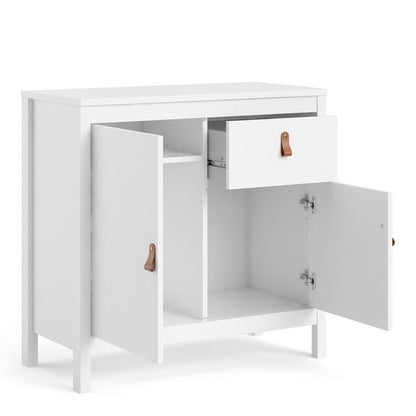 Buffet 2 portes et 1 tiroir « Battle » en blanc