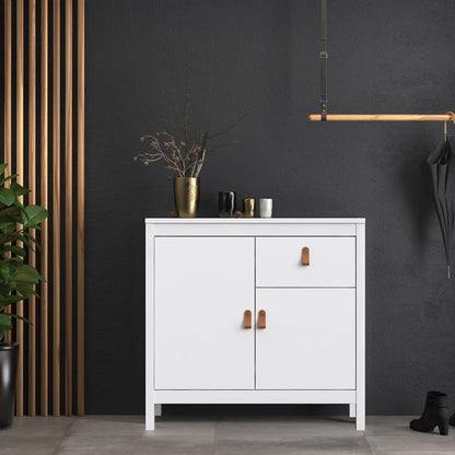 Buffet 2 portes et 1 tiroir « Battle » en blanc