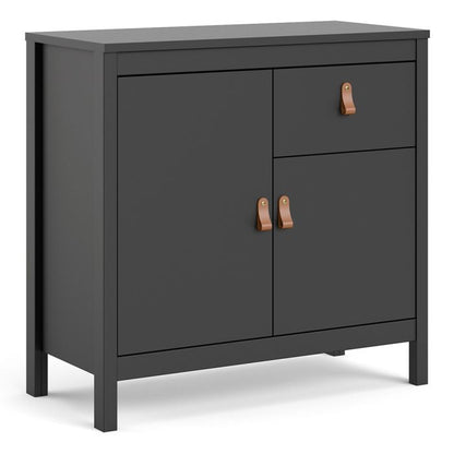 Buffet 2 portes et 1 tiroir « Battle » en noir mat