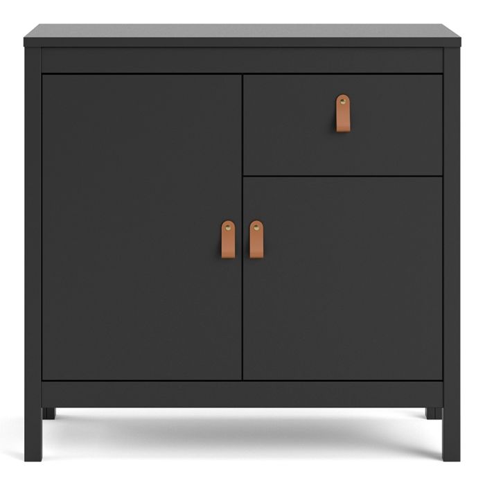Buffet 2 portes et 1 tiroir « Battle » en noir mat