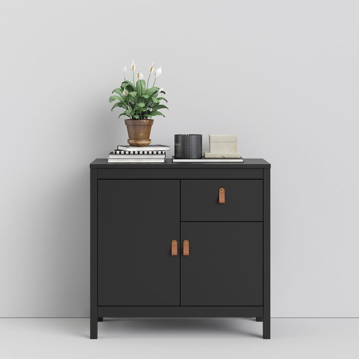 Buffet 2 portes et 1 tiroir « Battle » en noir mat