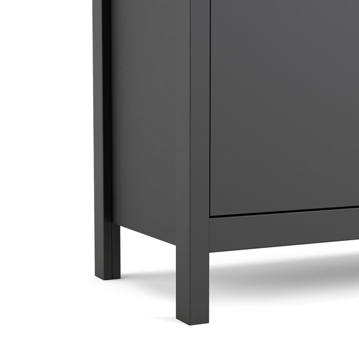 Buffet 2 portes et 1 tiroir « Battle » en noir mat