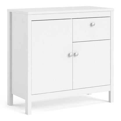 Buffet 2 portes 1 tiroir 'Safran' en blanc