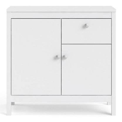 Buffet 2 portes 1 tiroir 'Safran' en blanc