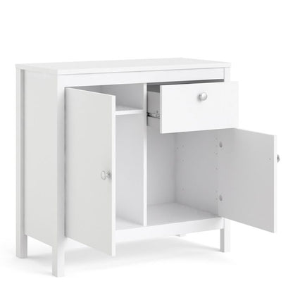 Buffet 2 portes 1 tiroir 'Safran' en blanc