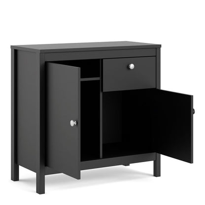 Aparador 'Saffron' 2 puertas 1 cajón en negro mate