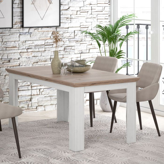 Extending Dining Table 160-207cm in Oak Nelson/Snowy Oak