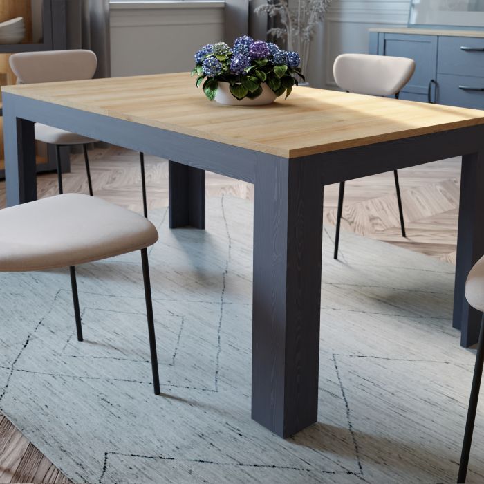 Extending Dining Table 160-207cm in Riviera Oak/Navy