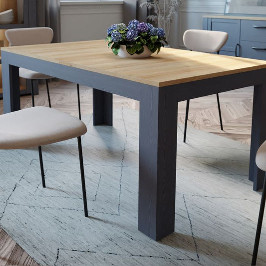 Extending Dining Table 160-207cm in Riviera Oak/Navy